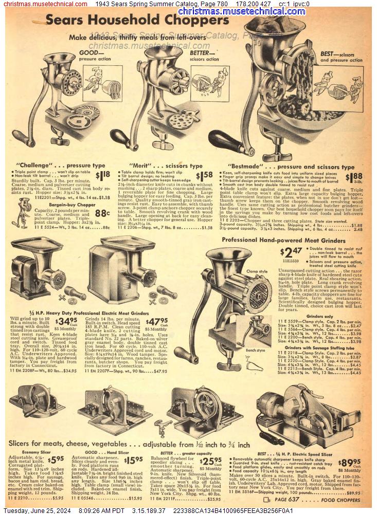 1943 Sears Spring Summer Catalog, Page 780
