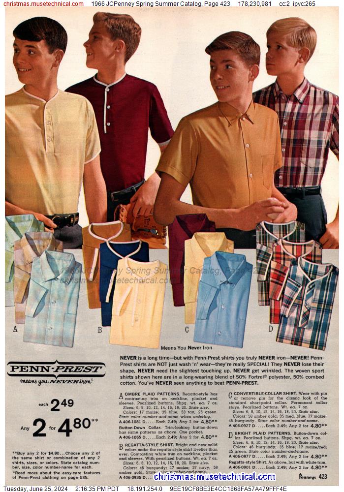 1966 JCPenney Spring Summer Catalog, Page 423