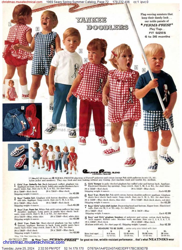 1969 Sears Spring Summer Catalog, Page 72