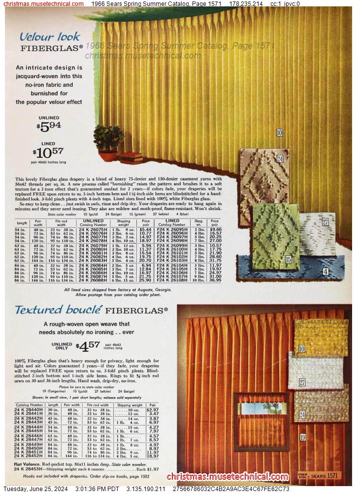1966 Sears Spring Summer Catalog, Page 1571