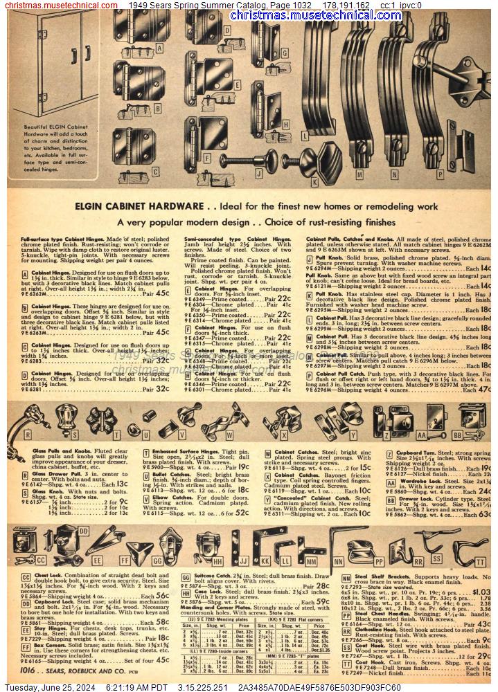 1949 Sears Spring Summer Catalog, Page 1032