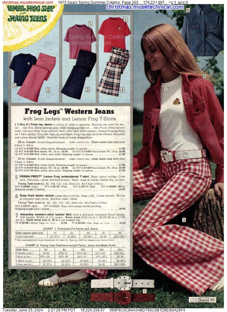 1975 Sears Spring Summer Catalog, Page 355