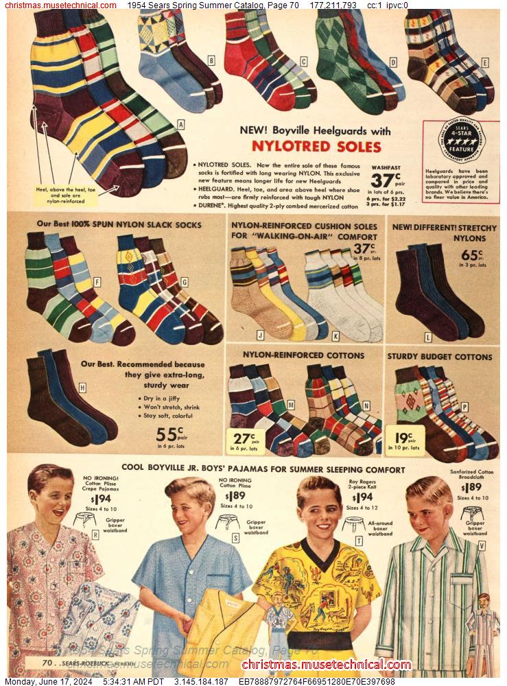 1954 Sears Spring Summer Catalog, Page 70