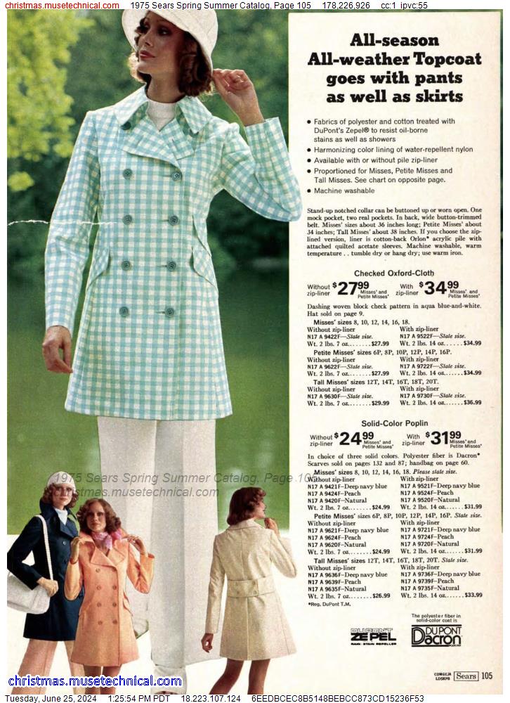 1975 Sears Spring Summer Catalog, Page 105