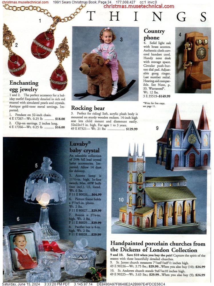 1991 Sears Christmas Book, Page 34
