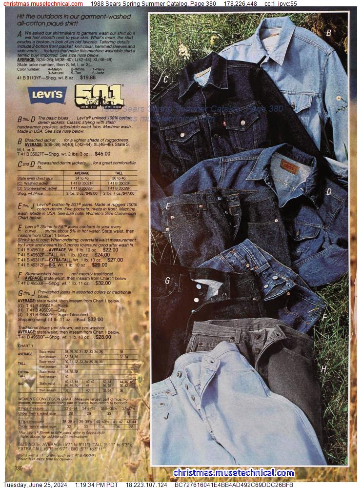 1988 Sears Spring Summer Catalog, Page 380