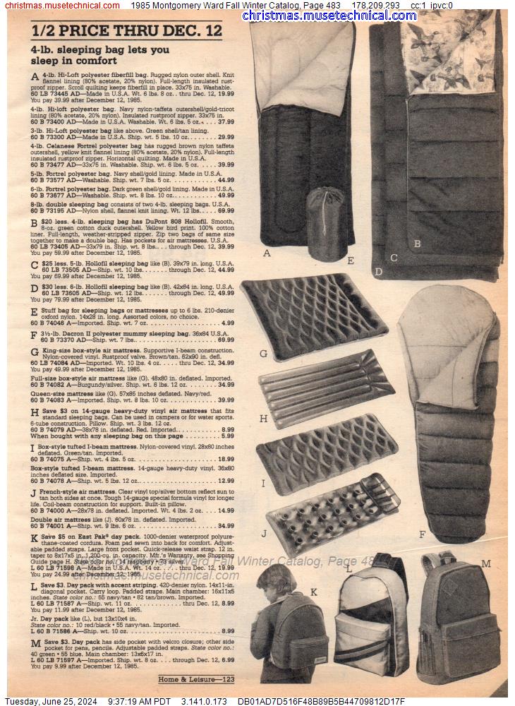 1985 Montgomery Ward Fall Winter Catalog, Page 483