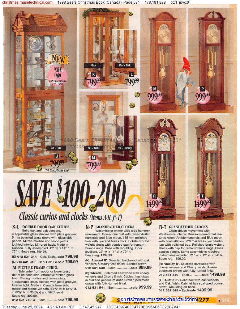 1998 Sears Christmas Book (Canada), Page 581