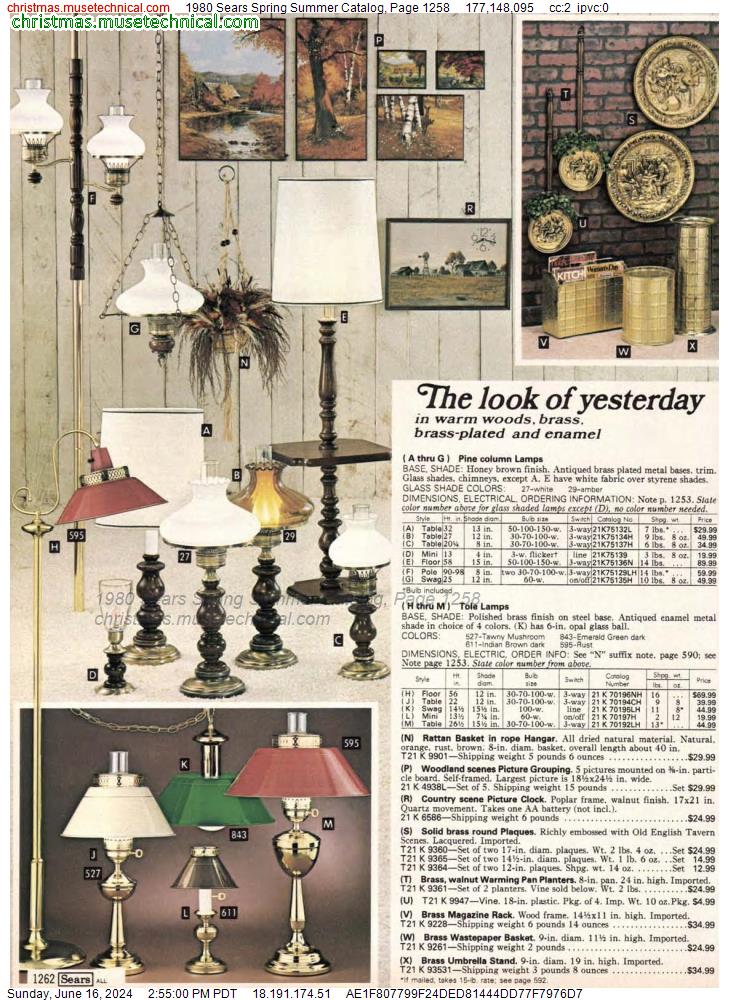 1980 Sears Spring Summer Catalog, Page 1258