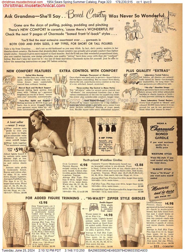 1954 Sears Spring Summer Catalog, Page 323
