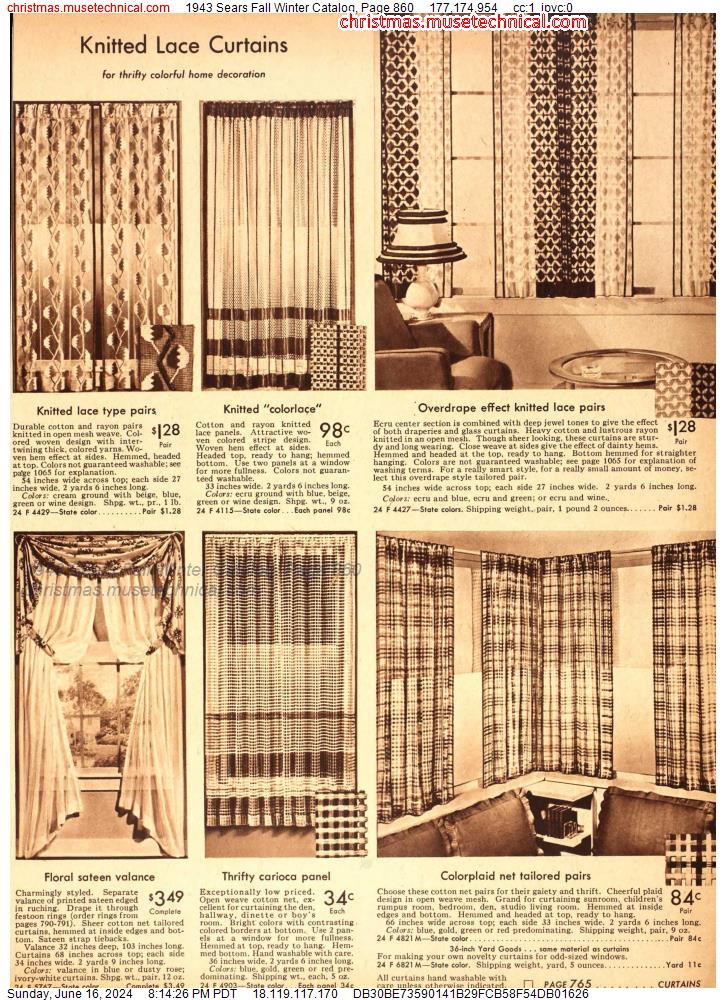 1943 Sears Fall Winter Catalog, Page 860