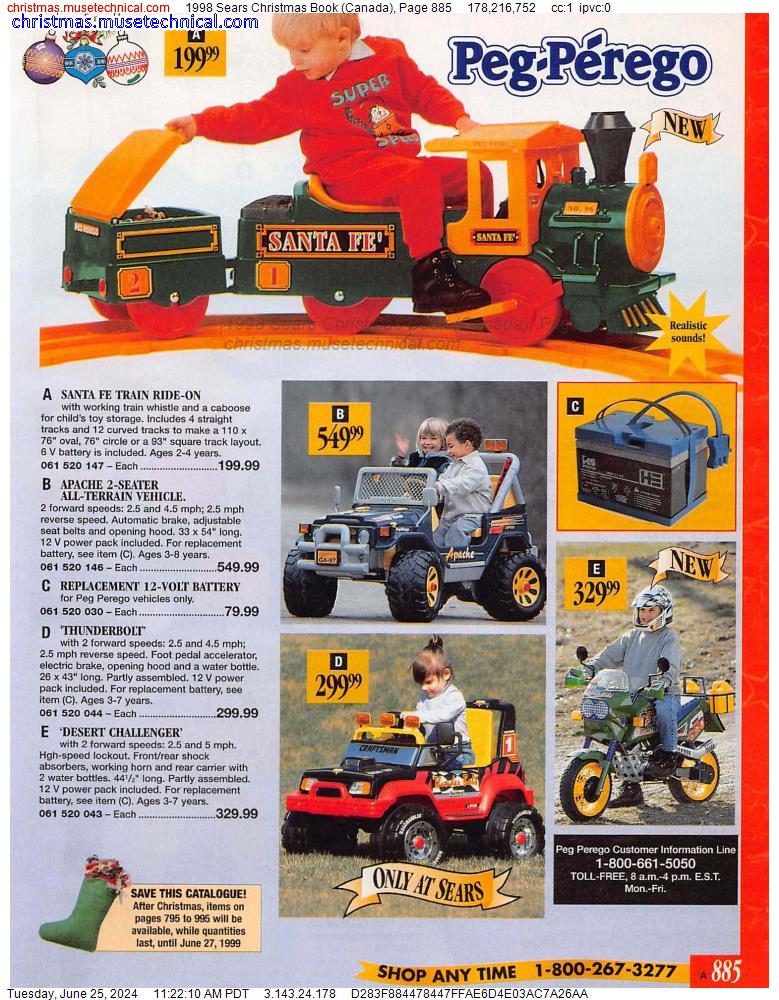 1998 Sears Christmas Book (Canada), Page 885