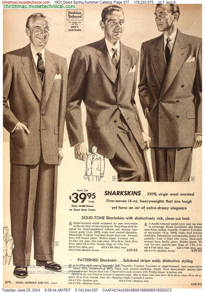1951 Sears Spring Summer Catalog, Page 377