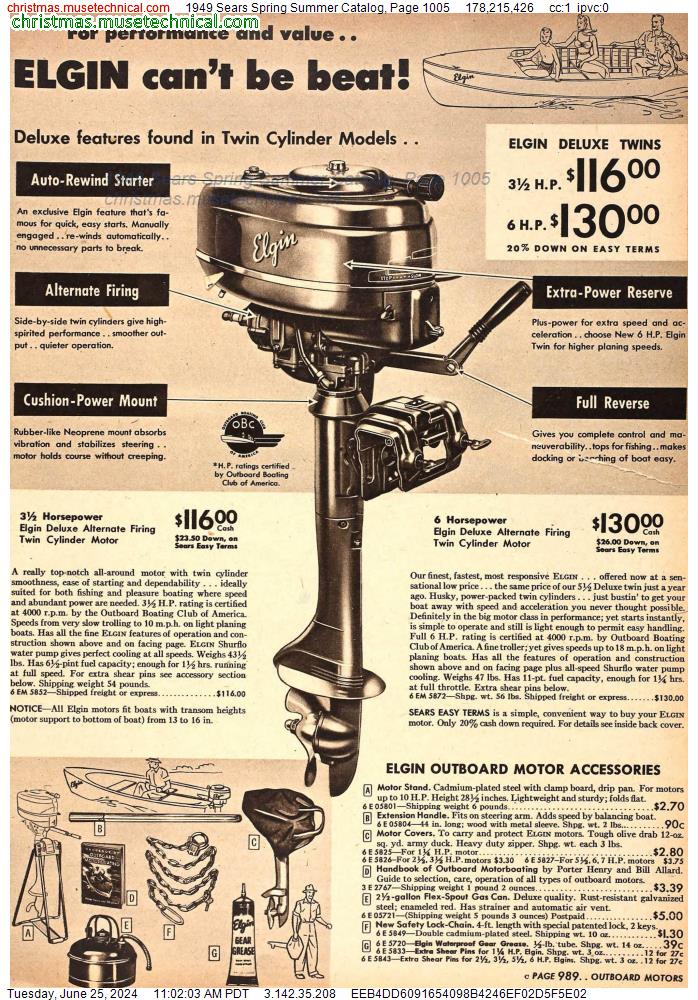 1949 Sears Spring Summer Catalog, Page 1005