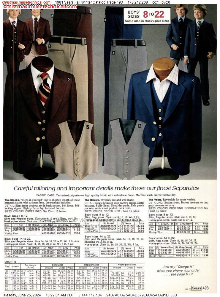 1981 Sears Fall Winter Catalog, Page 493