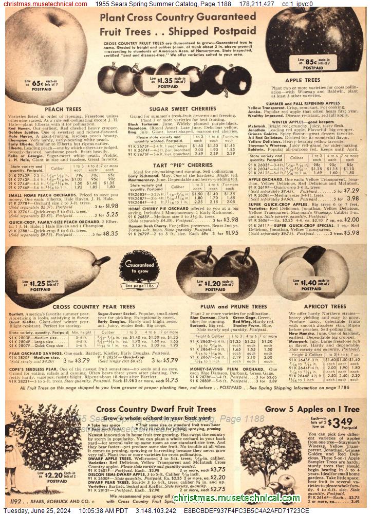 1955 Sears Spring Summer Catalog, Page 1188