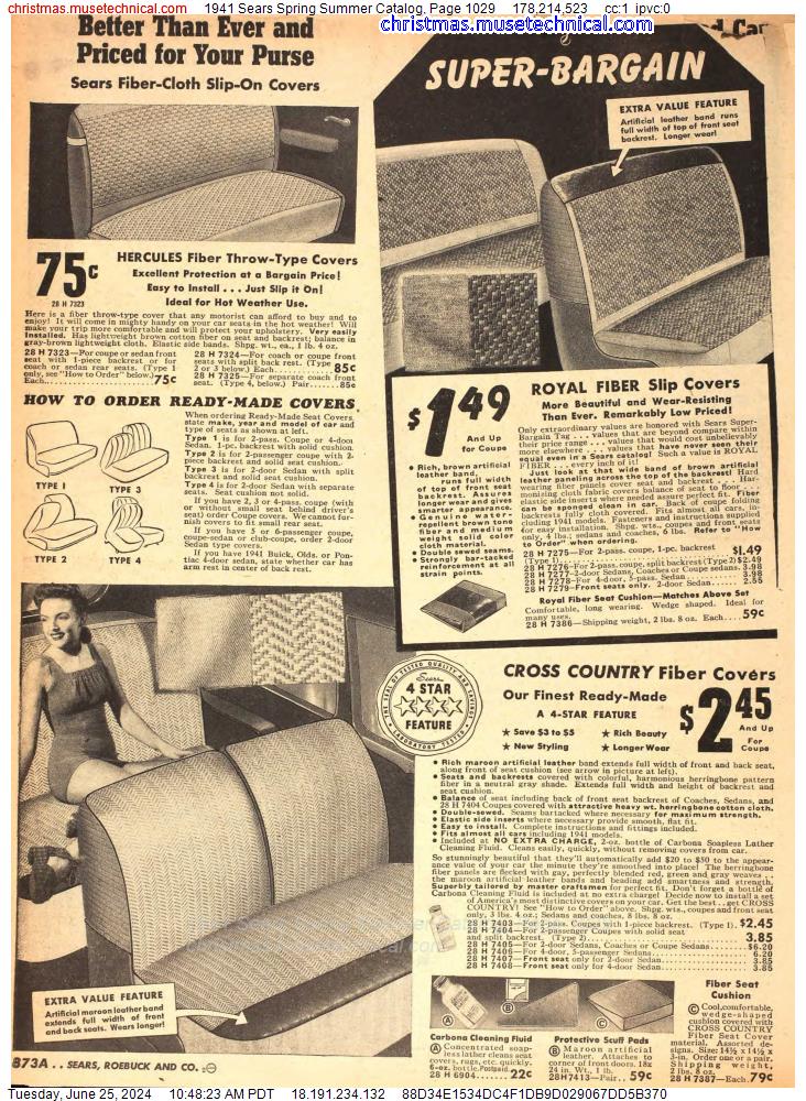 1941 Sears Spring Summer Catalog, Page 1029