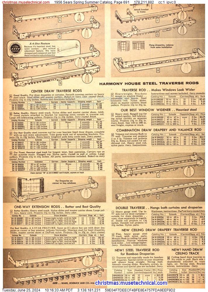 1956 Sears Spring Summer Catalog, Page 691
