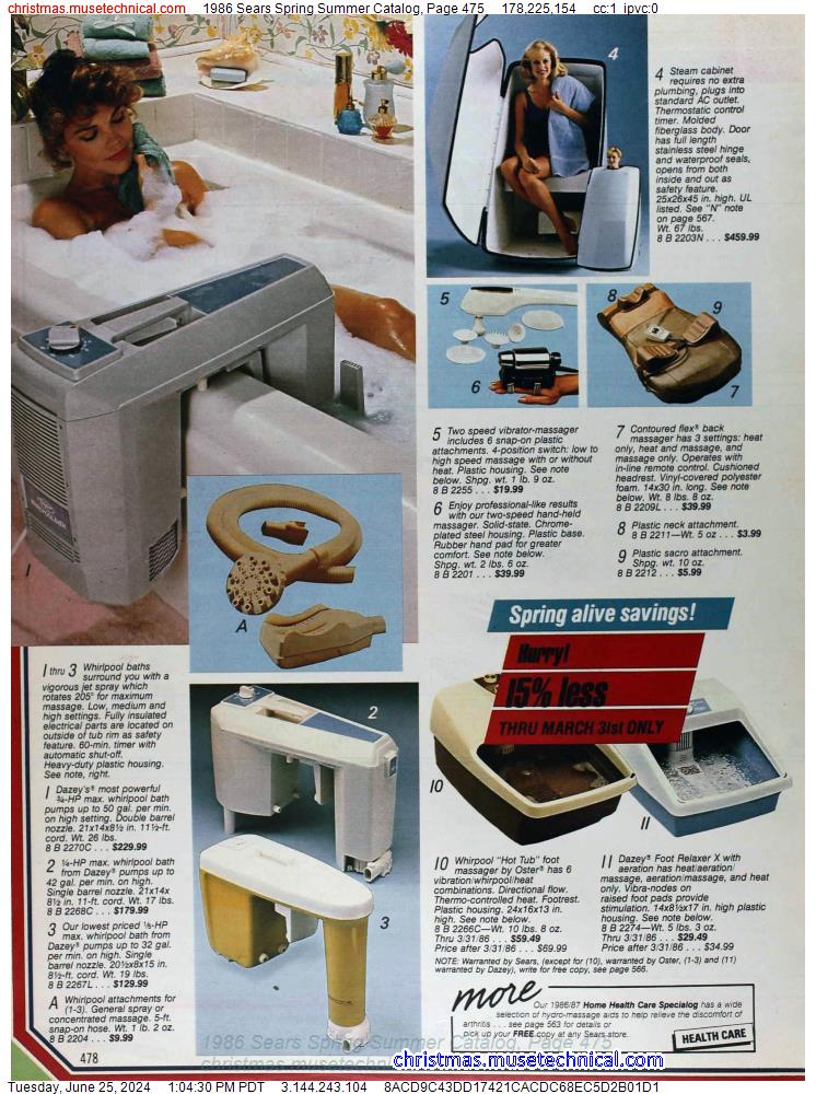 1986 Sears Spring Summer Catalog, Page 475