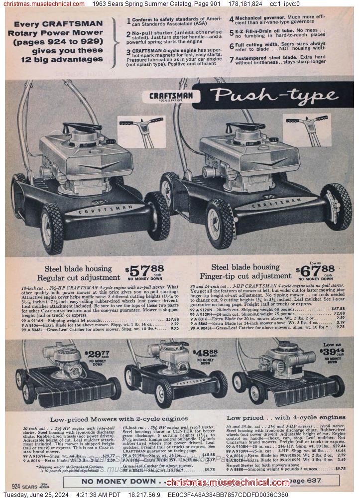 1963 Sears Spring Summer Catalog, Page 901