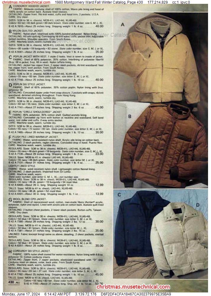 1980 Montgomery Ward Fall Winter Catalog, Page 430