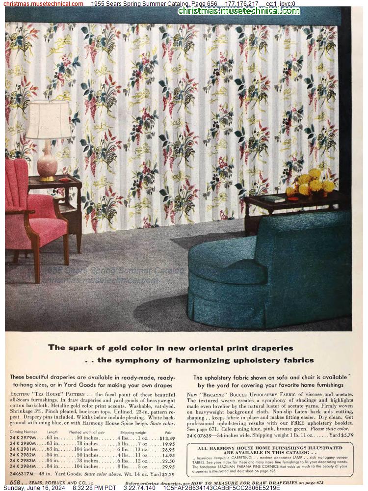 1955 Sears Spring Summer Catalog, Page 656