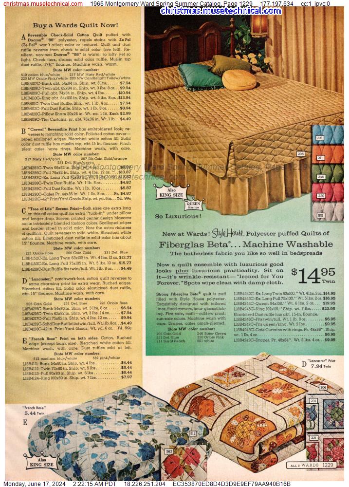 1966 Montgomery Ward Spring Summer Catalog, Page 1229