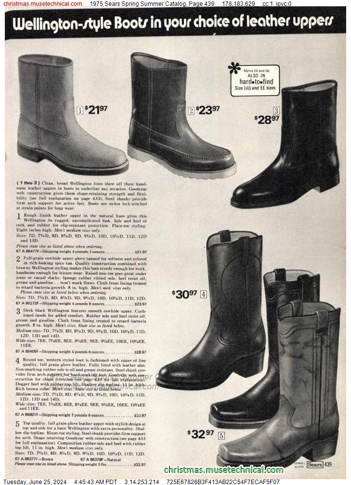 1975 Sears Spring Summer Catalog, Page 439