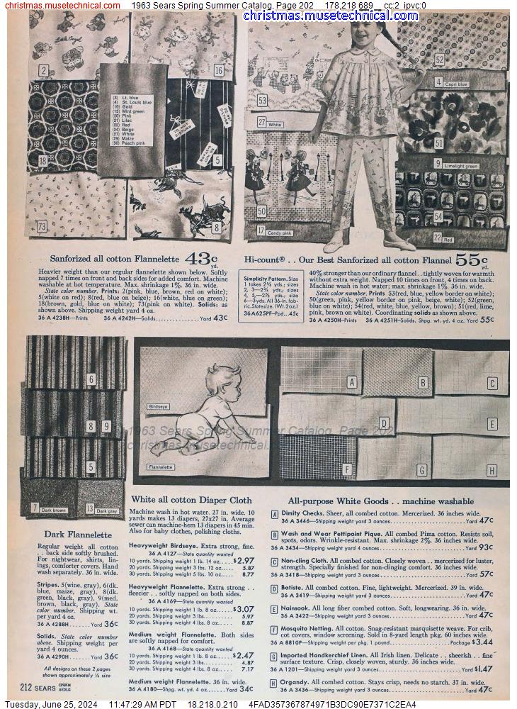 1963 Sears Spring Summer Catalog, Page 202