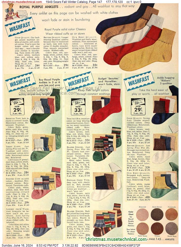 1949 Sears Fall Winter Catalog, Page 147