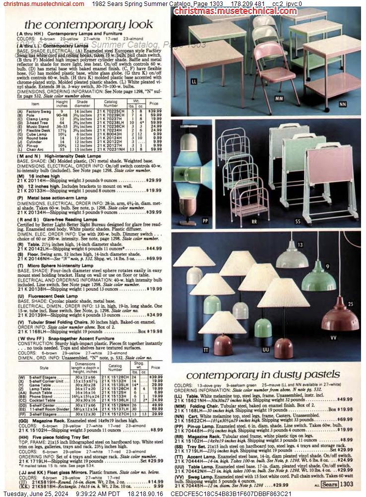 1982 Sears Spring Summer Catalog, Page 1303