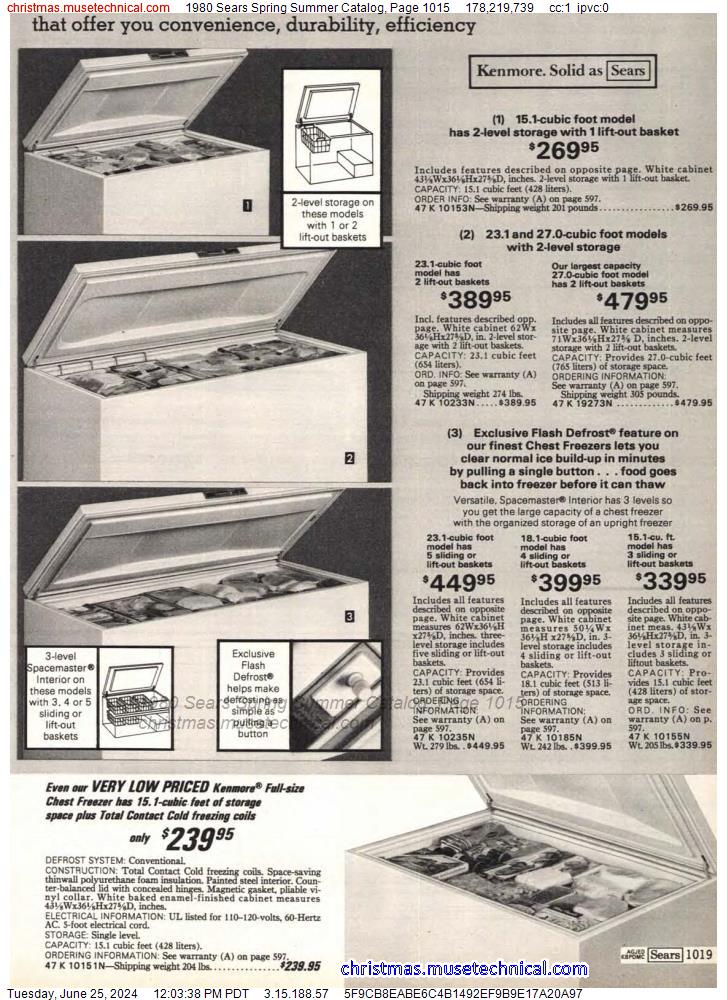 1980 Sears Spring Summer Catalog, Page 1015