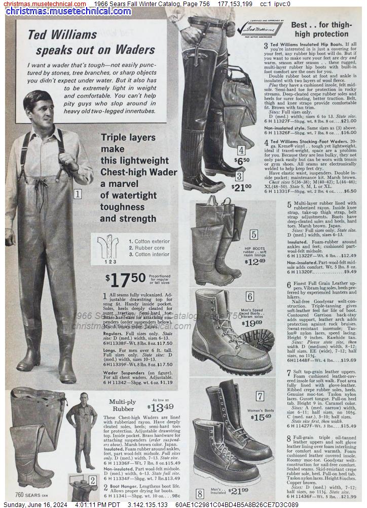 1966 Sears Fall Winter Catalog, Page 756