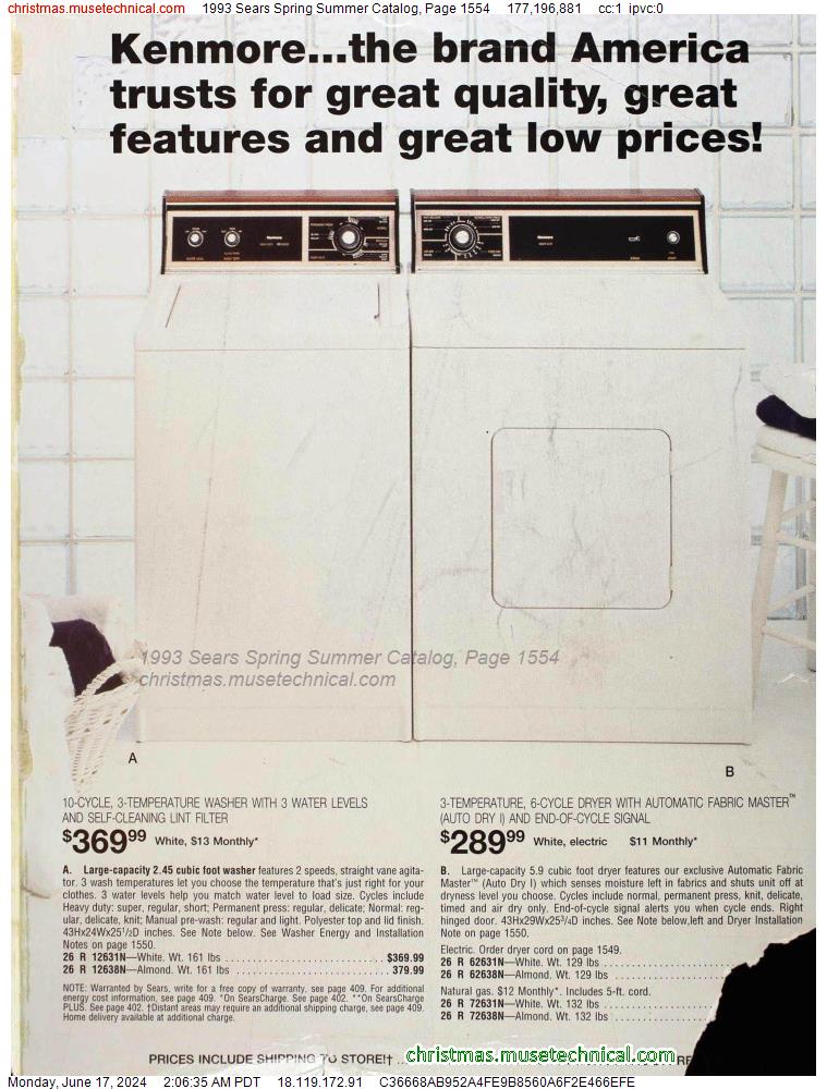 1993 Sears Spring Summer Catalog, Page 1554