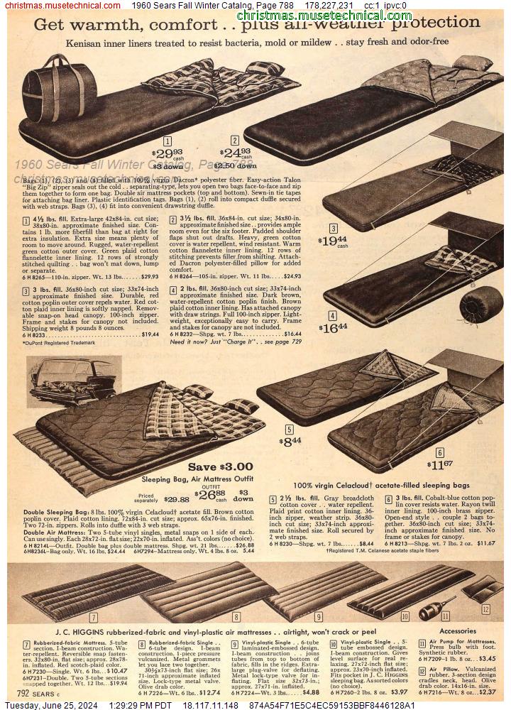 1960 Sears Fall Winter Catalog, Page 788
