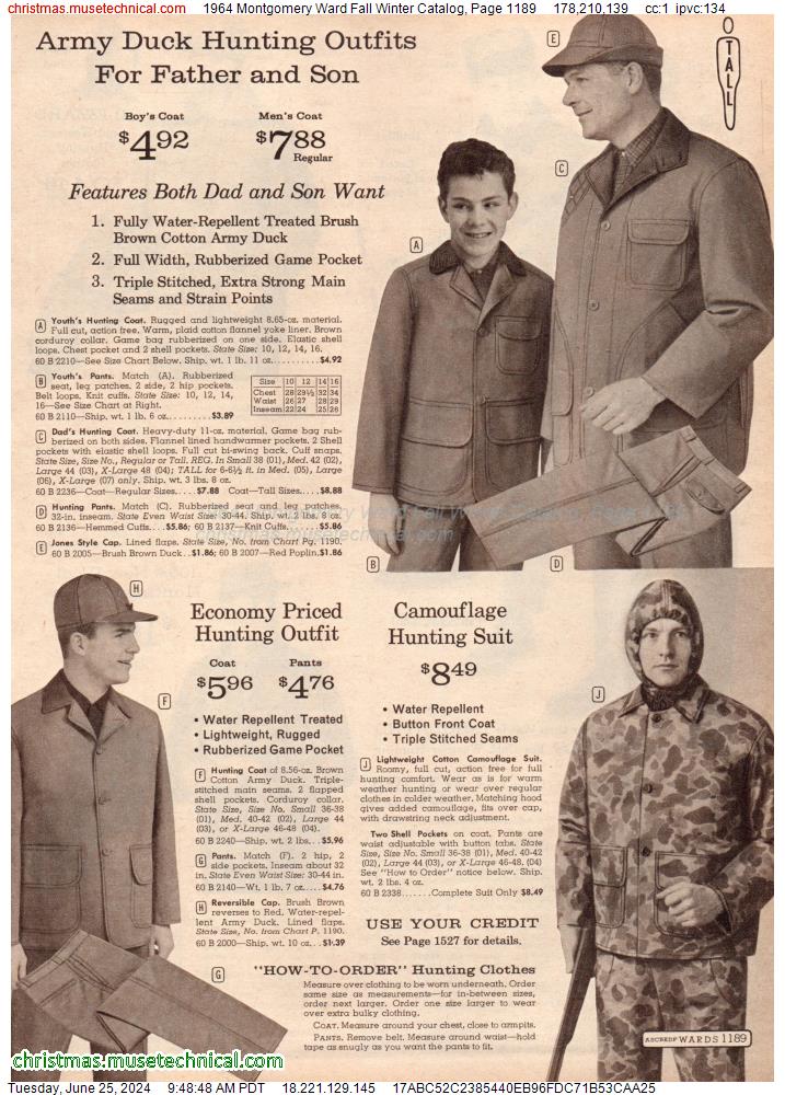 1964 Montgomery Ward Fall Winter Catalog, Page 1189