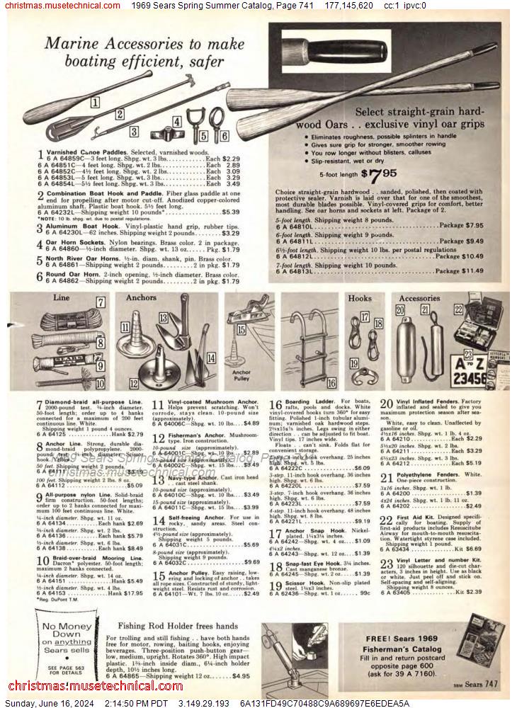 1969 Sears Spring Summer Catalog, Page 741