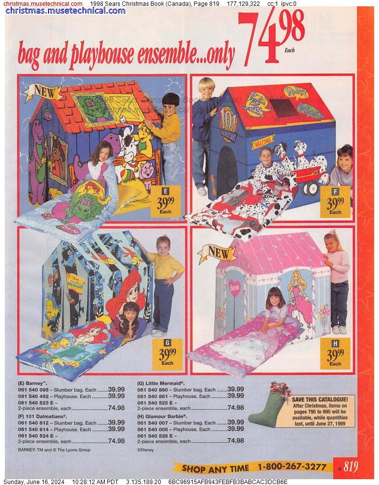 1998 Sears Christmas Book (Canada), Page 819