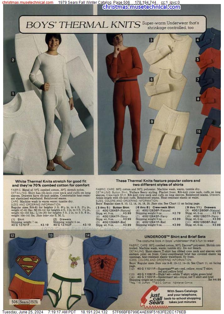 1979 Sears Fall Winter Catalog, Page 506