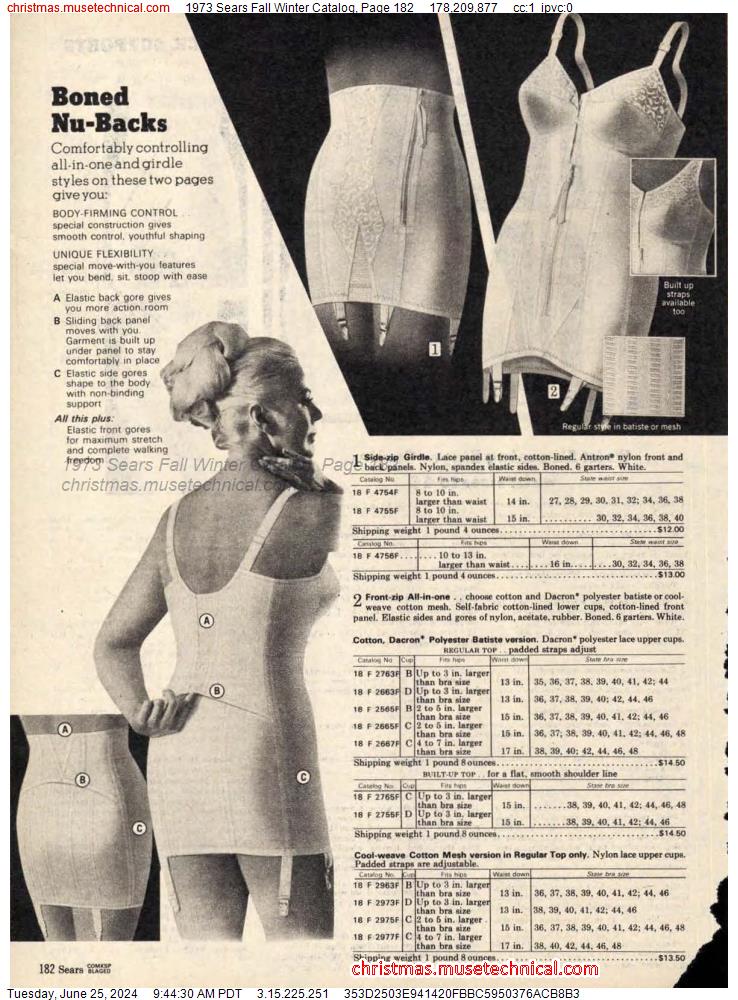 1973 Sears Fall Winter Catalog, Page 182