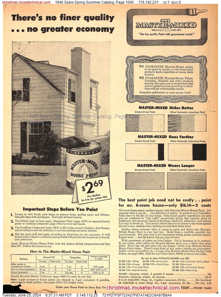 1946 Sears Spring Summer Catalog, Page 1095