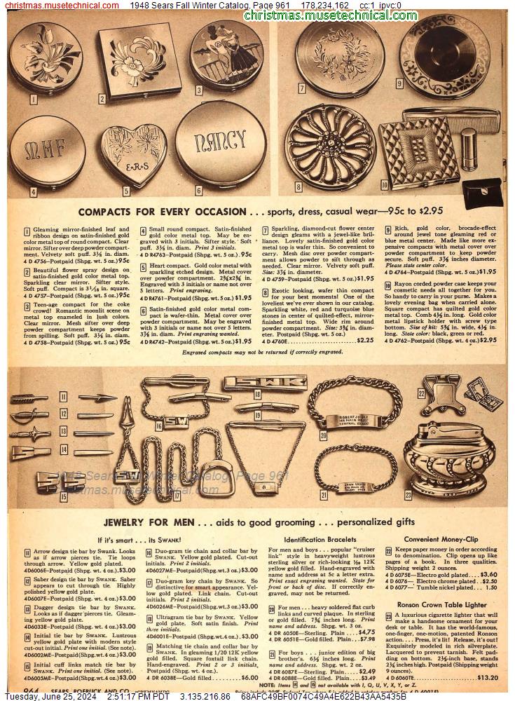 1948 Sears Fall Winter Catalog, Page 961