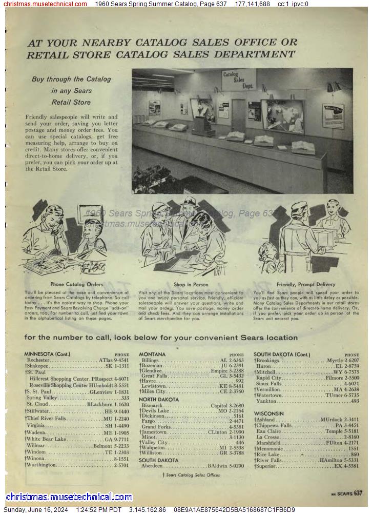 1960 Sears Spring Summer Catalog, Page 637