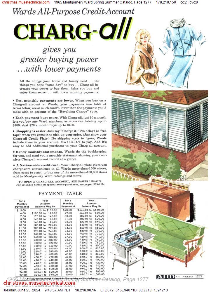 1965 Montgomery Ward Spring Summer Catalog, Page 1277