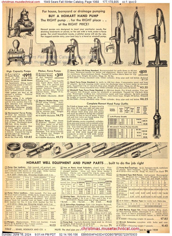 1949 Sears Fall Winter Catalog, Page 1068