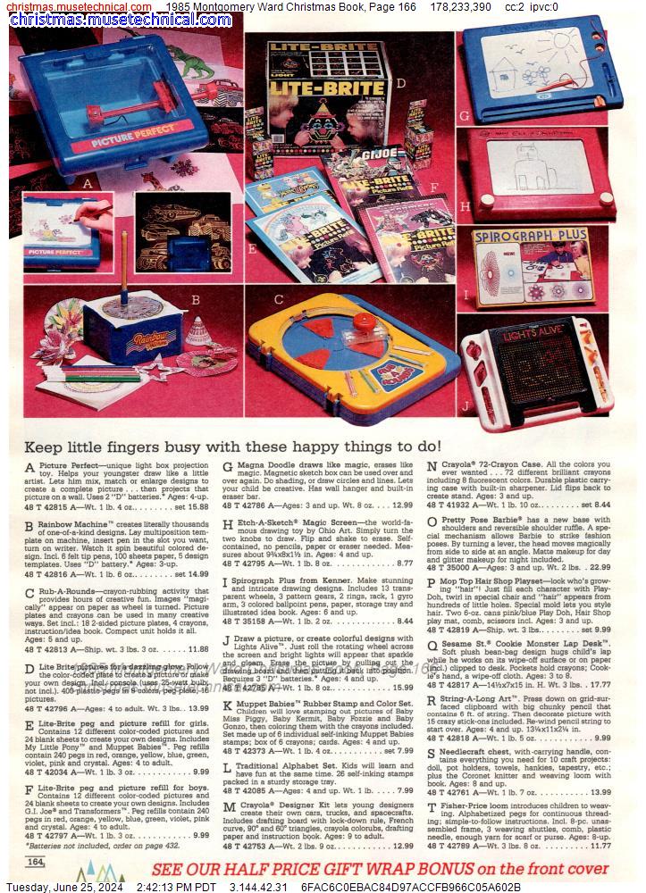1985 Montgomery Ward Christmas Book, Page 166