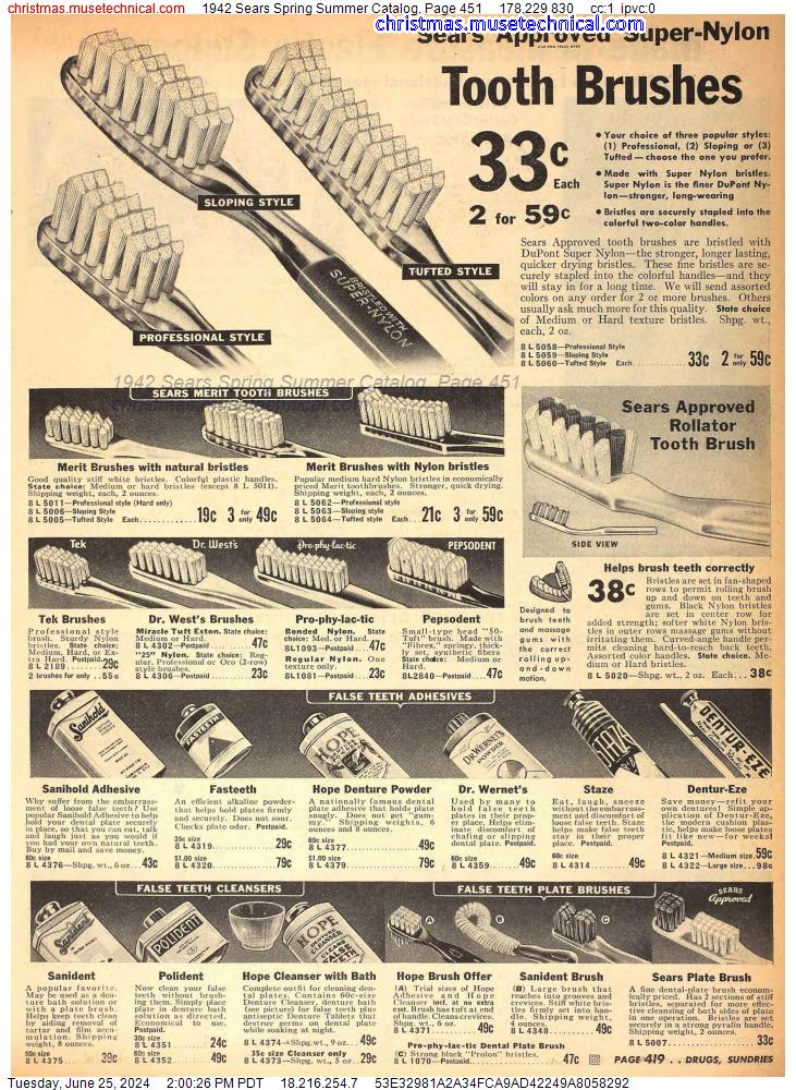 1942 Sears Spring Summer Catalog, Page 451