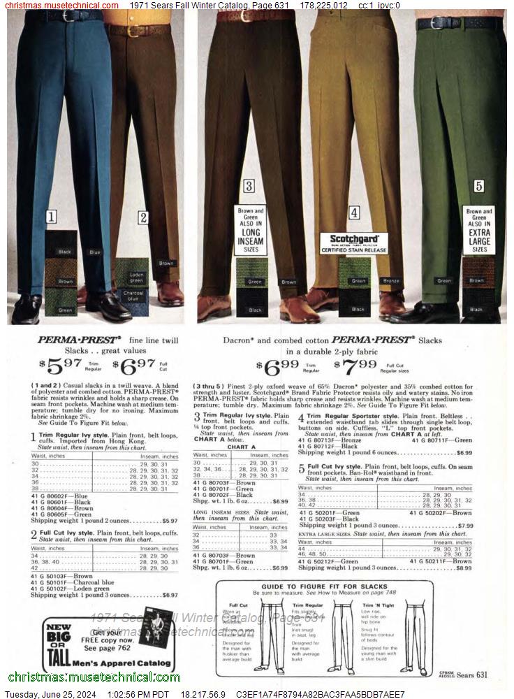 1971 Sears Fall Winter Catalog, Page 631
