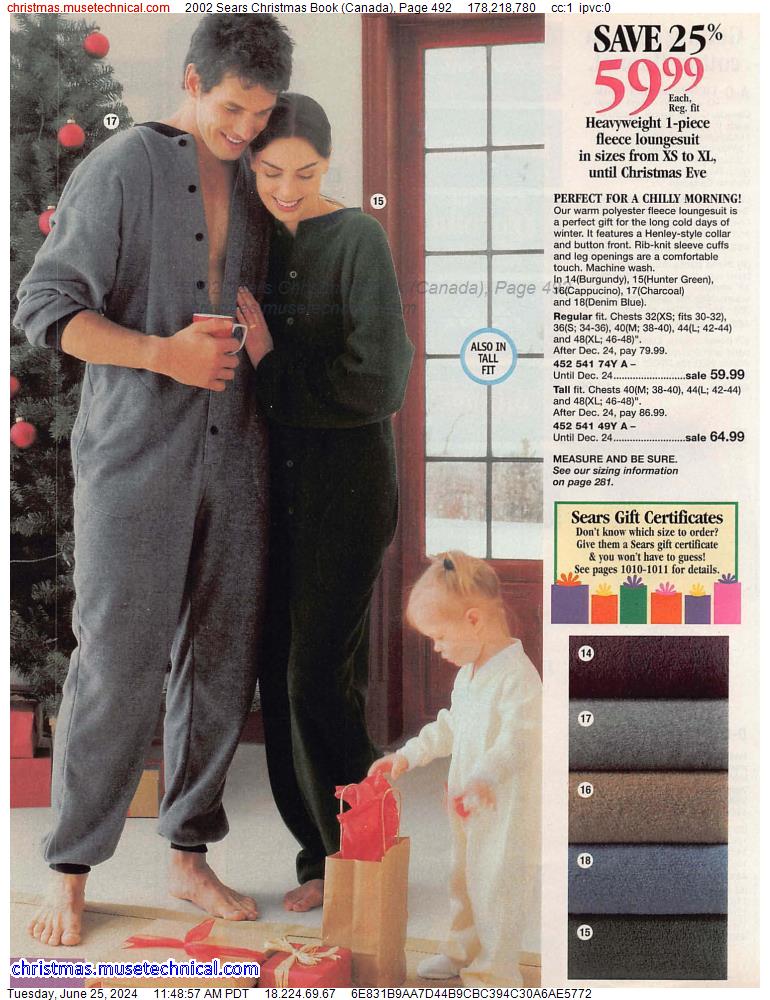 2002 Sears Christmas Book (Canada), Page 492
