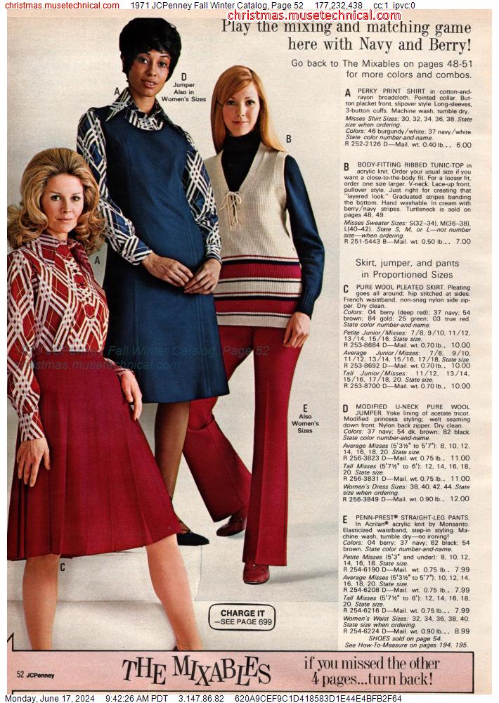1971 JCPenney Fall Winter Catalog, Page 52